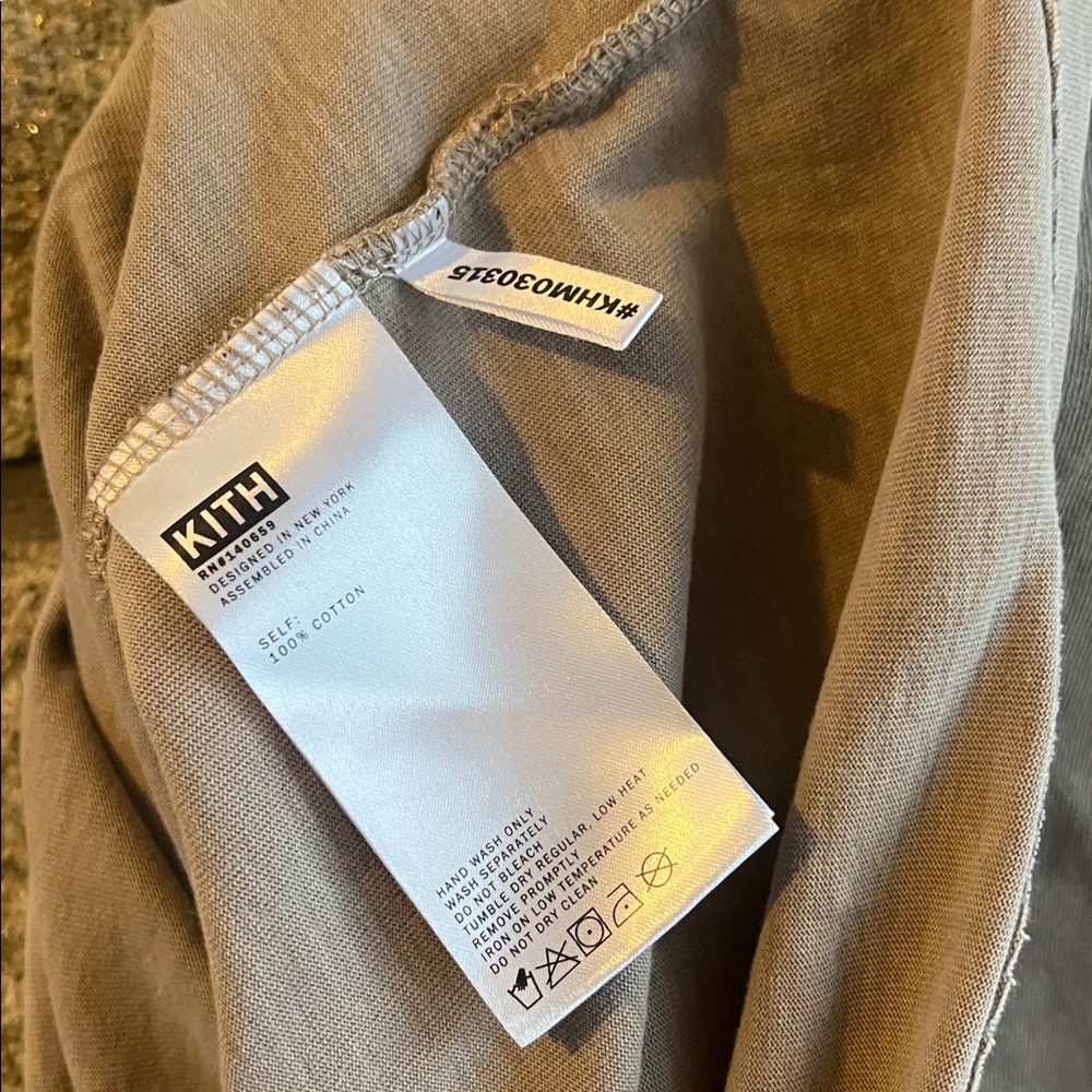 Kith Long-Sleeve Crewneck Shirt Color Quicksand - Picture 10 of 11